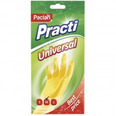 Перчатки резиновые Paclan "Practi.Universal", р.М, желтые